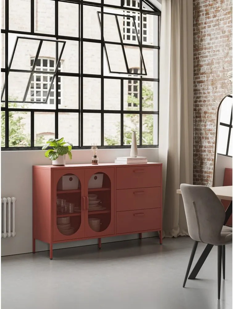 Komoda v tehlovej farbe 140x90 cm Diora – Marckeric