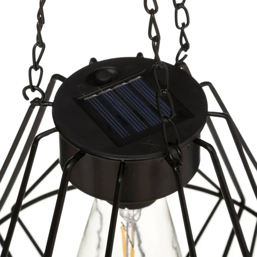 Závěsná solární lampa FLAVE černá