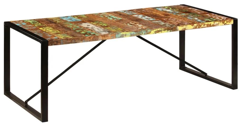 Jedálenský stôl 220x100x75 cm, recyklovaný masív