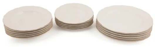 18-dielna jedálenská súprava biela/zlatá/porcelán