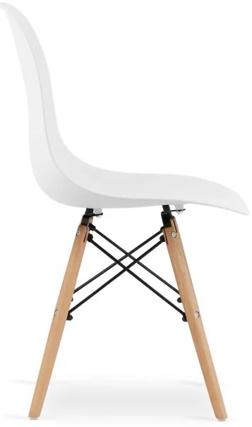 Set jedálenských stoličiek OSAKA biele (hnedé nohy) 4ks