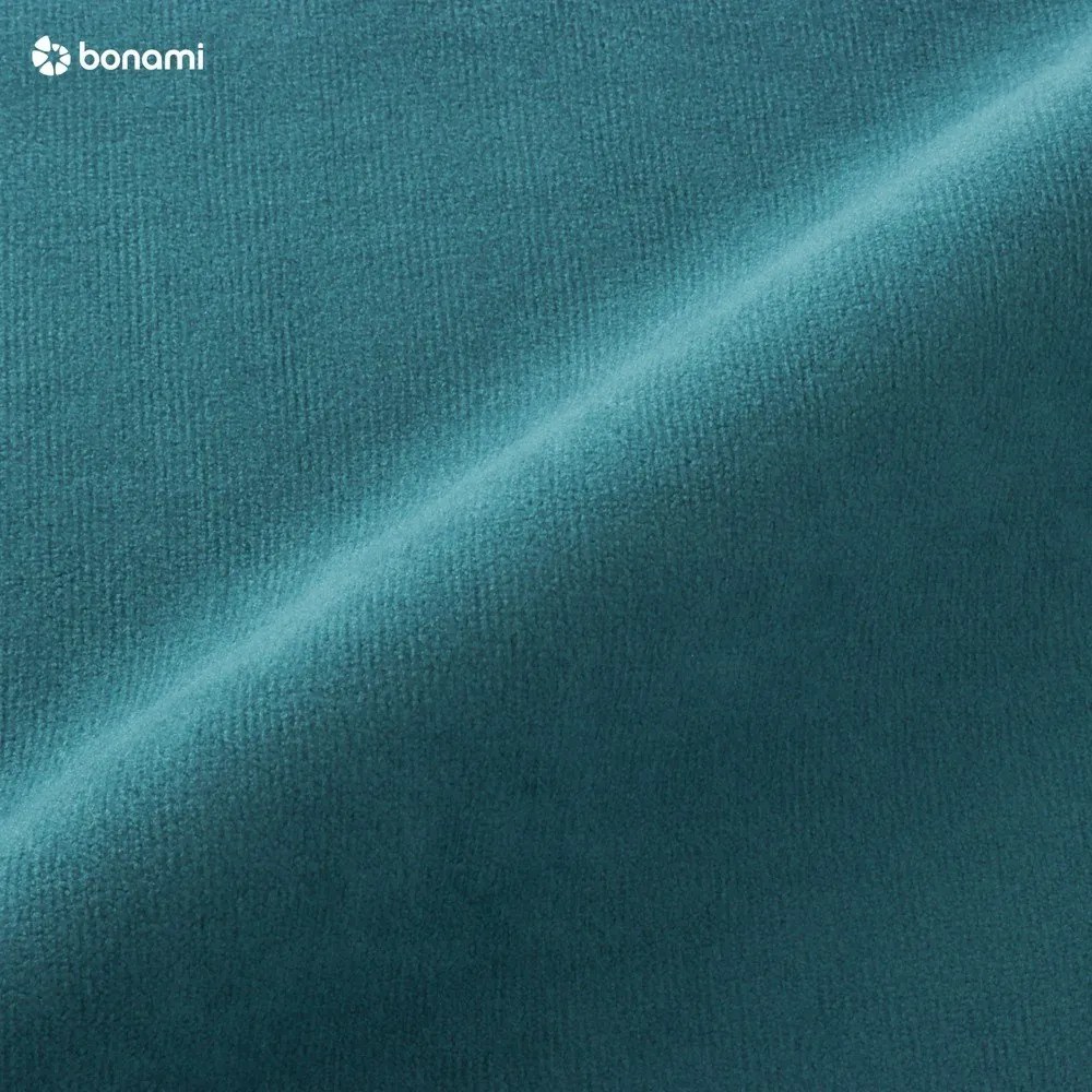 Tyrkysová zamatová rozkladacia rohová pohovka (ľavý roh) Sweet Harmony – Miuform