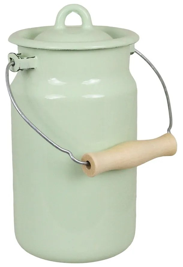 Strömshaga Smaltovaná kanva na mlieko Emils Green 2 l