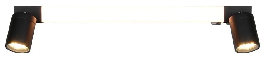 Matne čierne LED nástenné svietidlo Enrico – Trio