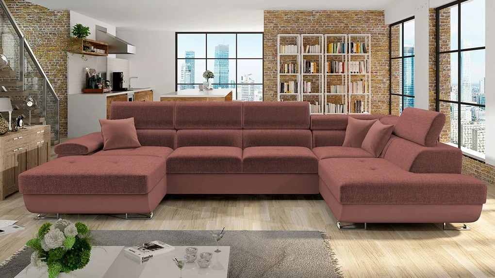 Rohová sedacia súprava Alvin Bis Premium, Dostupné poťahy: Terra 05 + Terra 05 + Terra 15 ECO, Strana: Ľavá