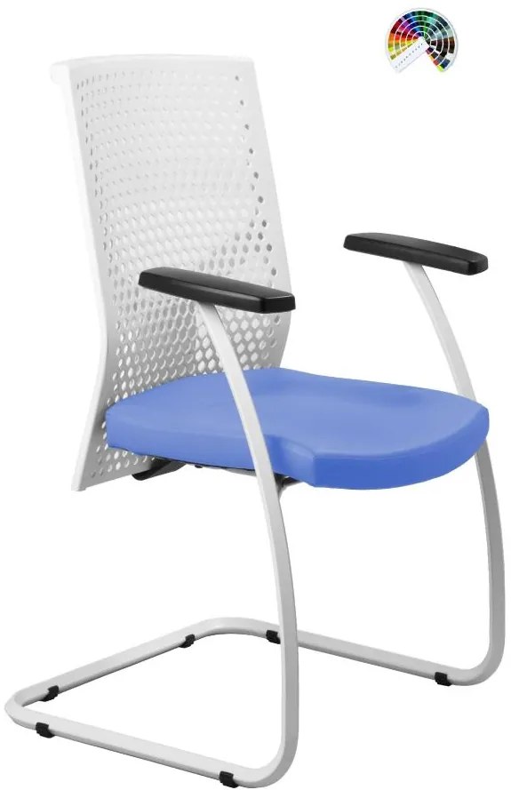 MAYER Konferenčná stolička PRIME 251 252 253 S W čalúnenie MEDIFLEX SILVERTEX koženka