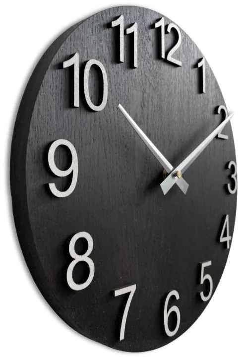 Dizajnové nástenné hodiny z masívneho dreva I SENTOP MAS017-3169-hands/silver