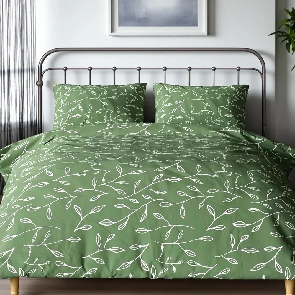 Bavlnené obliečky Homa RENA GREEN 2-dielna sada 140x200 cm