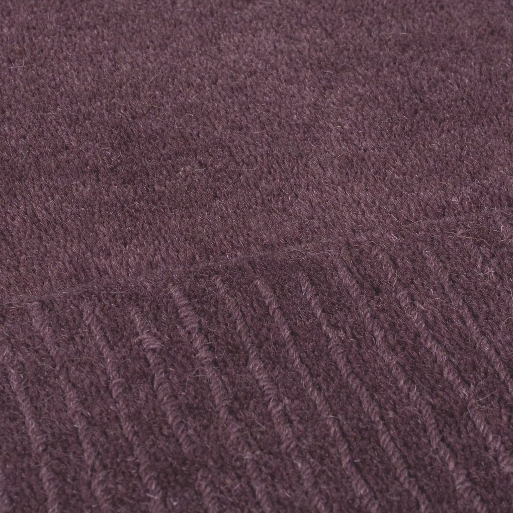 Flair Rugs koberce Kusový ručne tkaný koberec Tuscany Textured Wool Border Purple - 160x230 cm