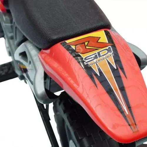 Detská elektrická motorka červenej farby-