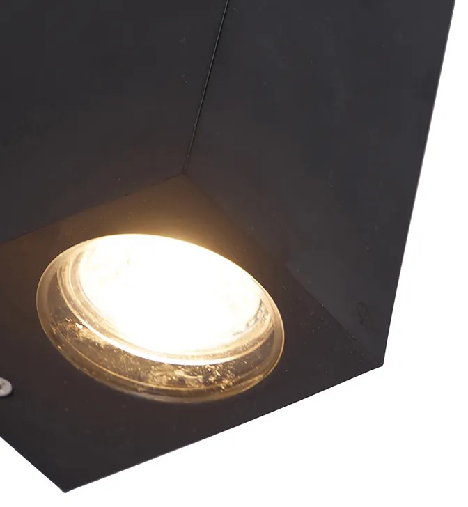 Inteligentné nástenné svietidlo čierne z plastu vrátane 2 Wifi GU10 - Baleno