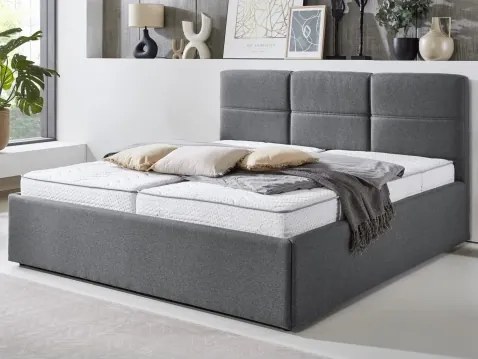 Posteľ Domango 180x200 cm, stredne šedá látka%