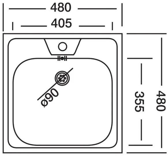 ALVEUS 1074634 - Kuchynský drez ALLUX 48x48 cm matná oceľ/satén