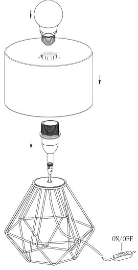 Eglo 95787- Stolná lampa CARLTON 2 1xE14/60W/230V