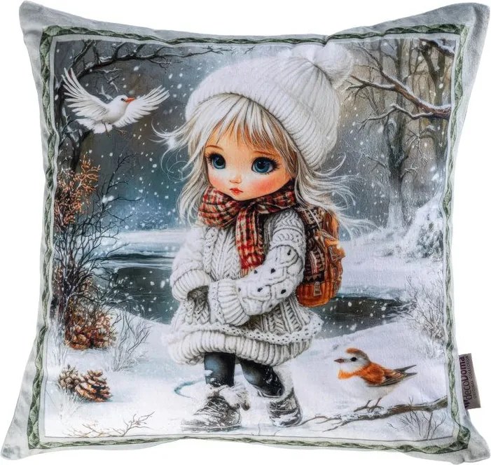 Sada 3 ks obliečok na vankúšiky WINTER GIRLS 45 x 45 cm