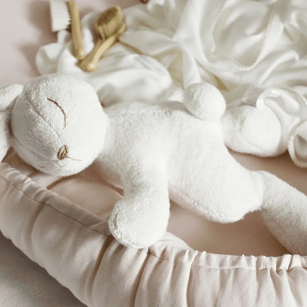 Bambusová zavinovačka s čipkou vanilka 80x100 cm