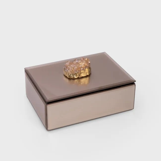 Šperkovnica PIERRE ružová s kameňom 705236