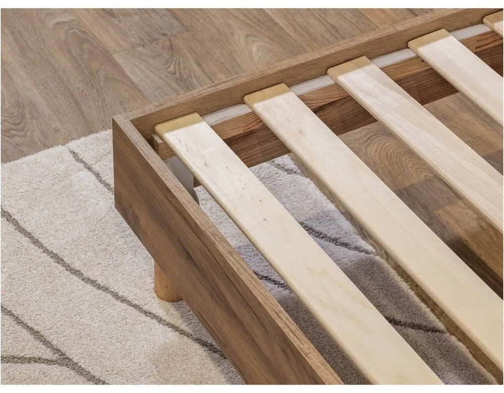 Béžová dvojlôžková posteľ s roštom 160x200 cm Lior – Bobochic Paris