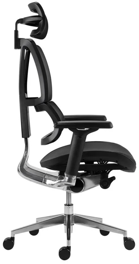 Kancelárska ergonomická stolička KORINA — sieť, čierna, nosnosť 150 kg