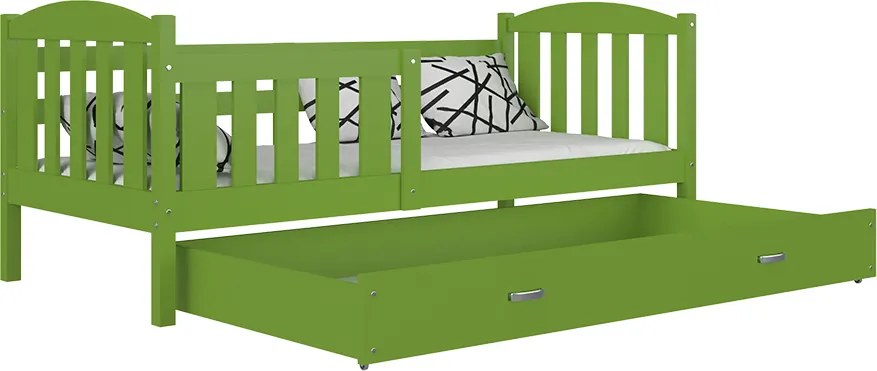GL Kubus detská posteľ zelená 190x80