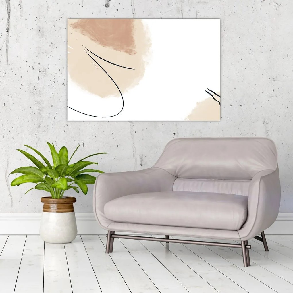 Obraz - Biela abstrakcia (90x60 cm)