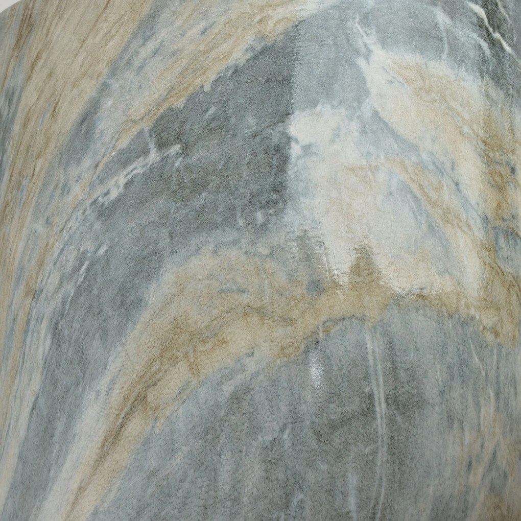Sada 3 ks keramických kvetináčov NEVA MARBLE IV hnedá/sivá