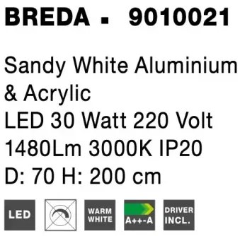 LED luster Breda 70 biele