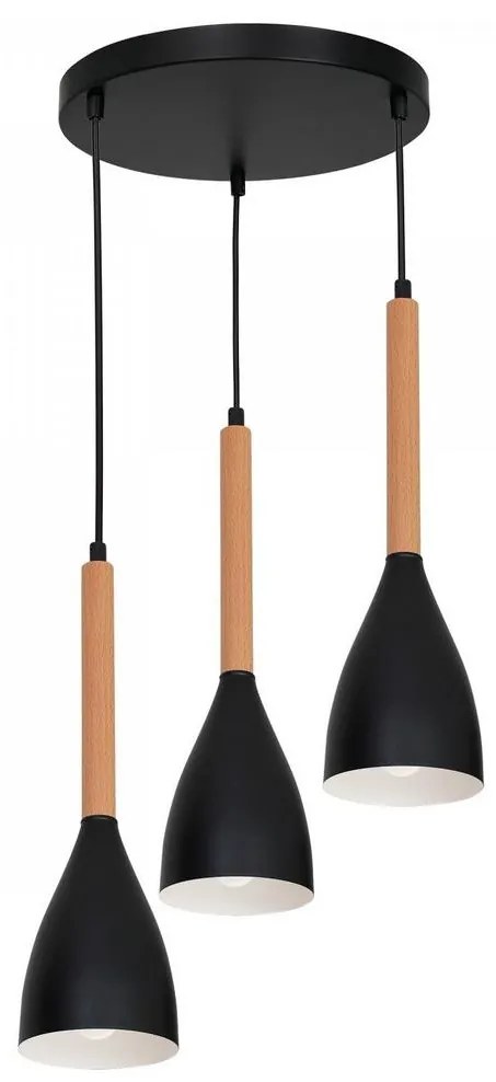Luster na lanku MUZA 3xE27/60W/230V okrúhly
