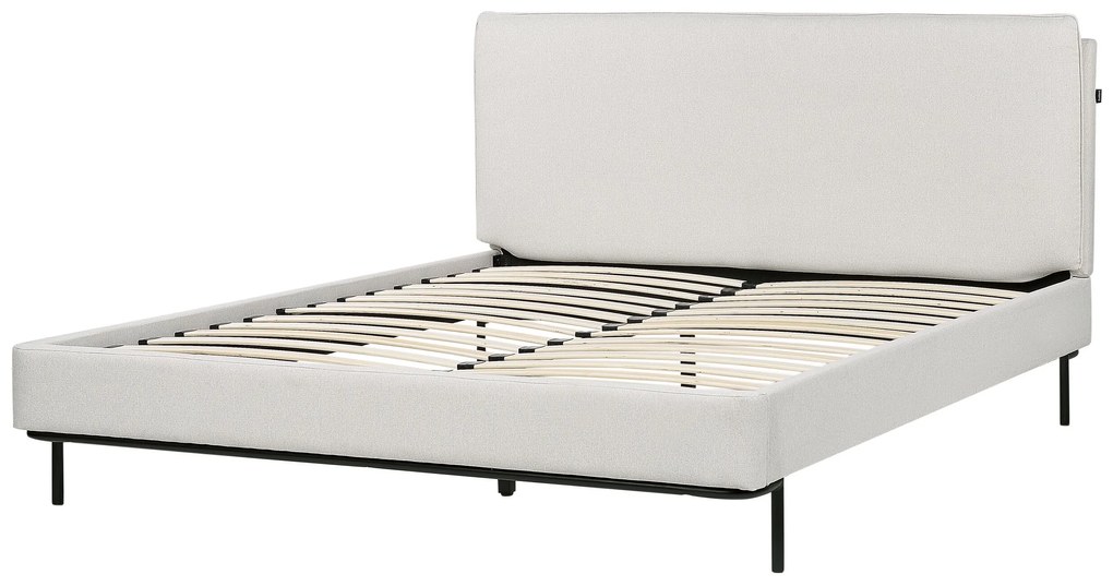 Čalúnená posteľ 160 x 200 cm sivá CORIO Beliani