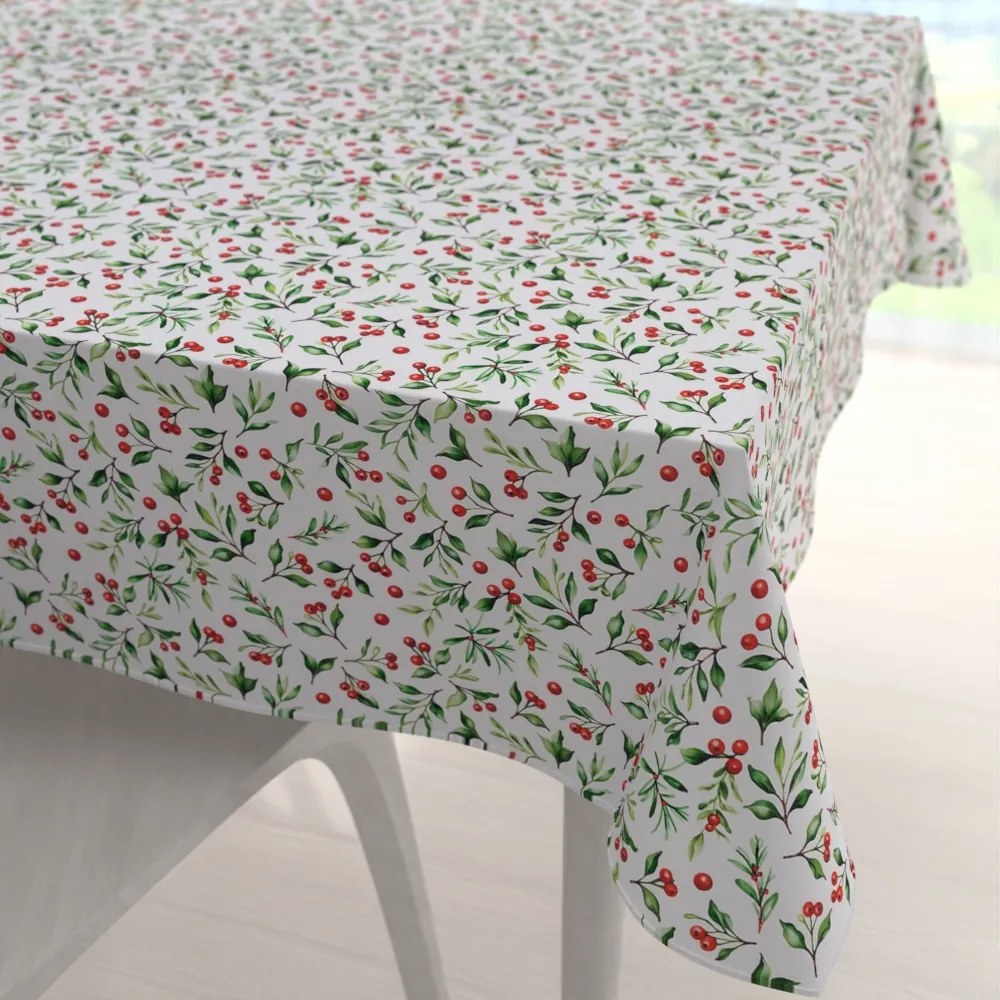 Biante Teflónový štvorcový obrus TF-111 Jarabiny na bielom 130x130 cm