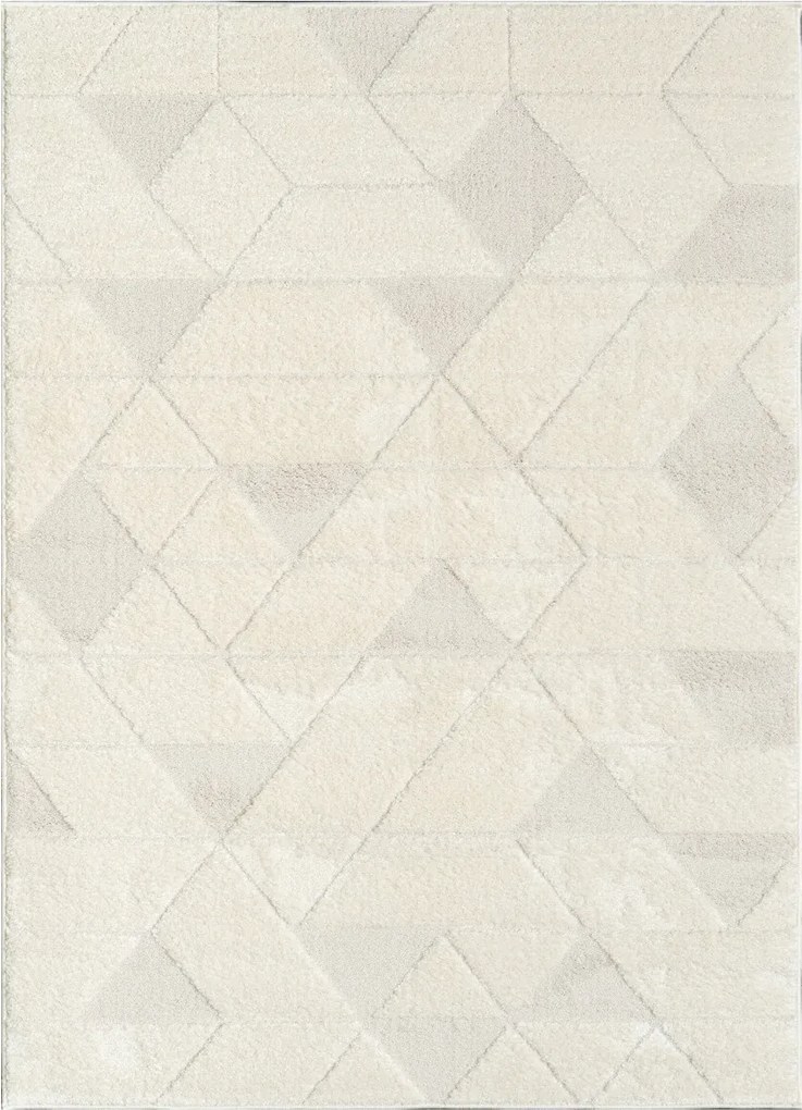Angel Carpet, Kusový koberec Aurora 11 White, 60x110, biela, kancelária