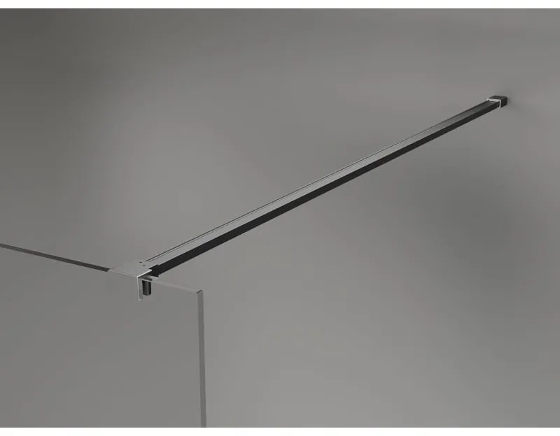 Mexen Lunar, sprchová stena pravá 140 x 200 cm, priehľadná 8 mm, grafitová, 830-140-000-95-00-P