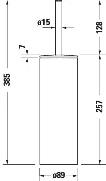 Duravit 99281000 - Stojanová kefa na WC D-CODE, lesklý chróm
