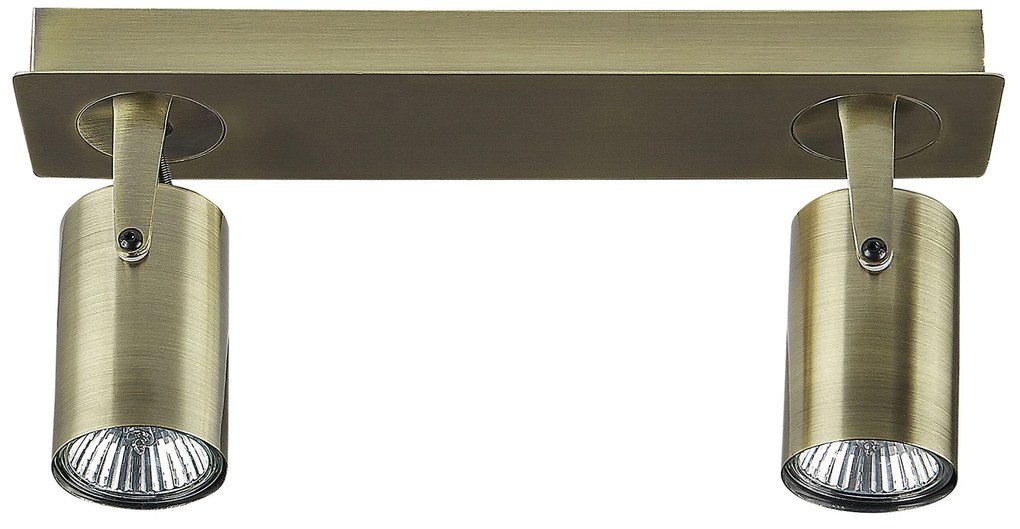 2-bodové kovové stropné svietidlo mosadzné KLIP Beliani