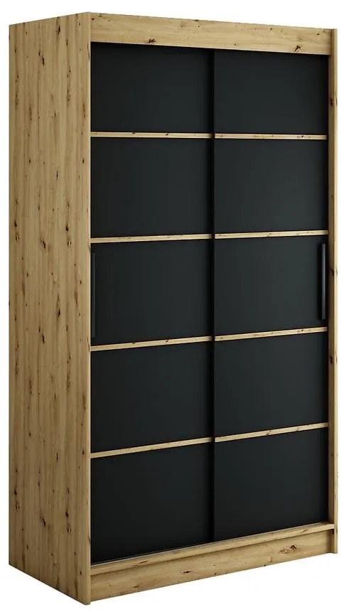 Skriňa Halifax V1 120 Dub Artisan/čierna