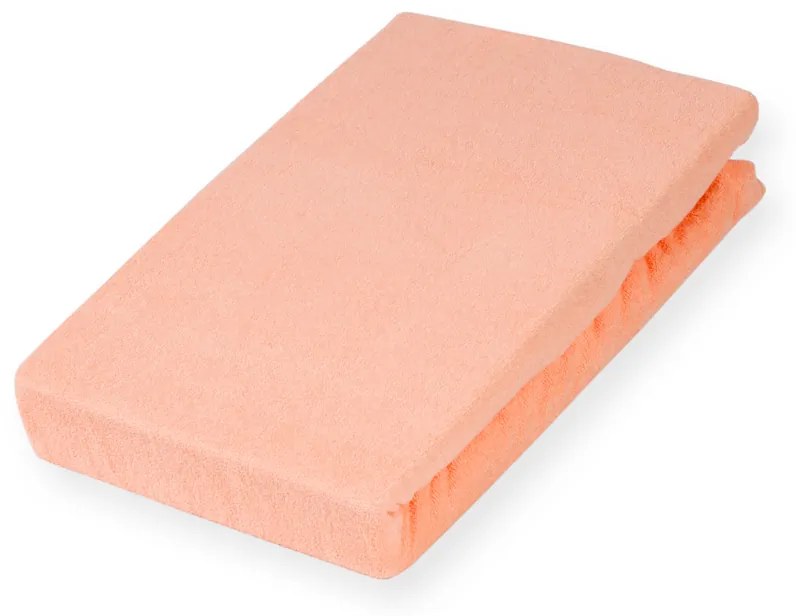 Froté napínacie prestieradlo FR-005 Svetlo broskyňové 90 x 220 - výška 20 cm