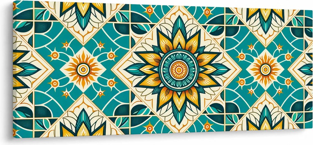 Obraz - Tyrkysový vzor (120x50 cm)