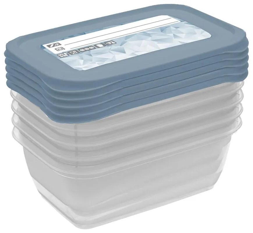 Súprava 5 dóz, rovné s modrou etiketou 15,5x10,5x6 0,5l 680