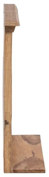 furniture-nabytek.cz - Masívne kúpeľňové zrkadlo Perth z recyklovaného dreva, lakované, biele / hnedé – 70×14×70 cm