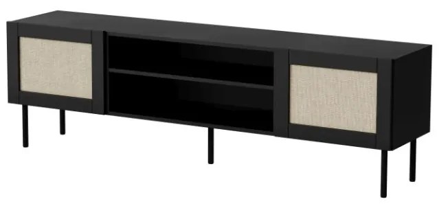 TV stolek Juta 180 cm černý/hnědý