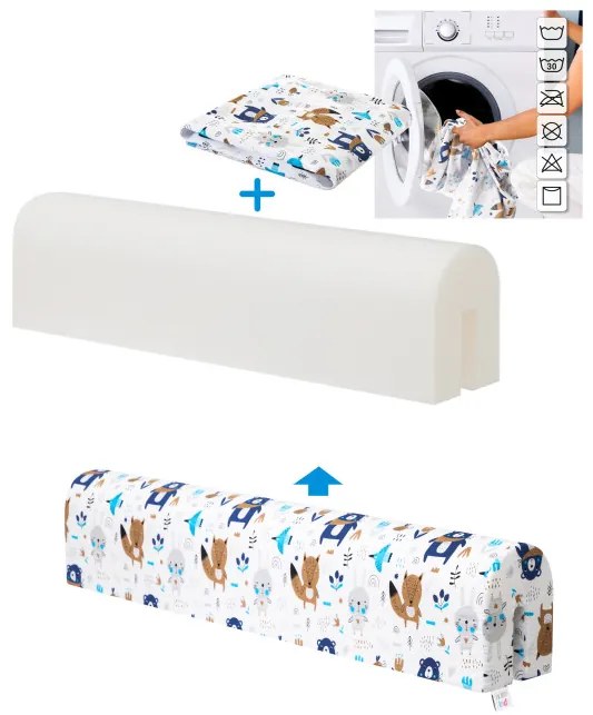 Chránič na detskú postieľku medveď a líška, 70 cm