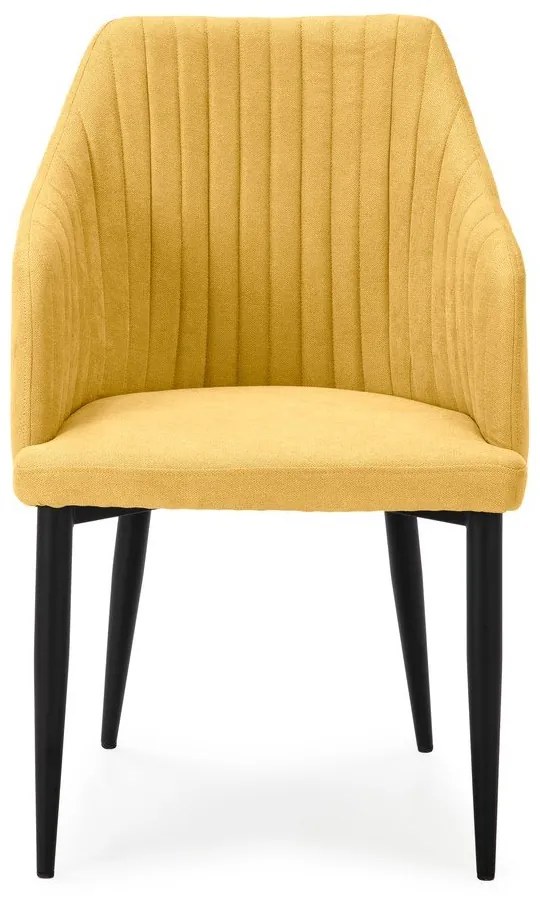 Žlté čalúnené jedálenské kreslá v súprave 2 ks Nadi – Marckeric