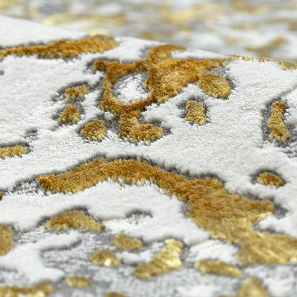 Dywany Łuszczów, Kusový koberec Allure 1961 gold/white, 80x150, žltá, kancelária