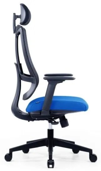 Kancelárska ergonomická stolička SLIDE — látka, sieť, viac farieb Červená