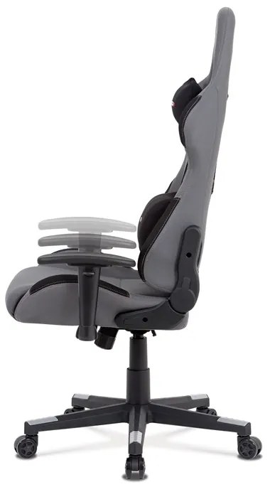 BONTEC Herné kreslo, hojdací mechanizmus, sivá, KA-F05 GREY Farba: Šedá