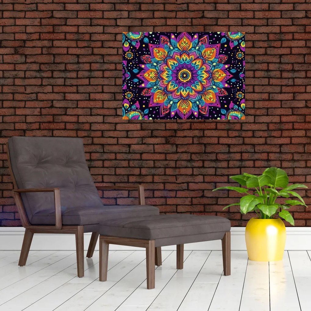 Obraz - Kaleidoskopická mandala (70x50 cm)