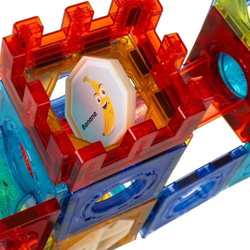 Viacfarebná edukačná magnetická stavebnica 3D - 96 dielov