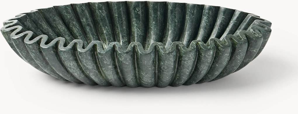 Ručne vyrobená mramorová oválna dekoračná miska Santorini, Š 35 cm