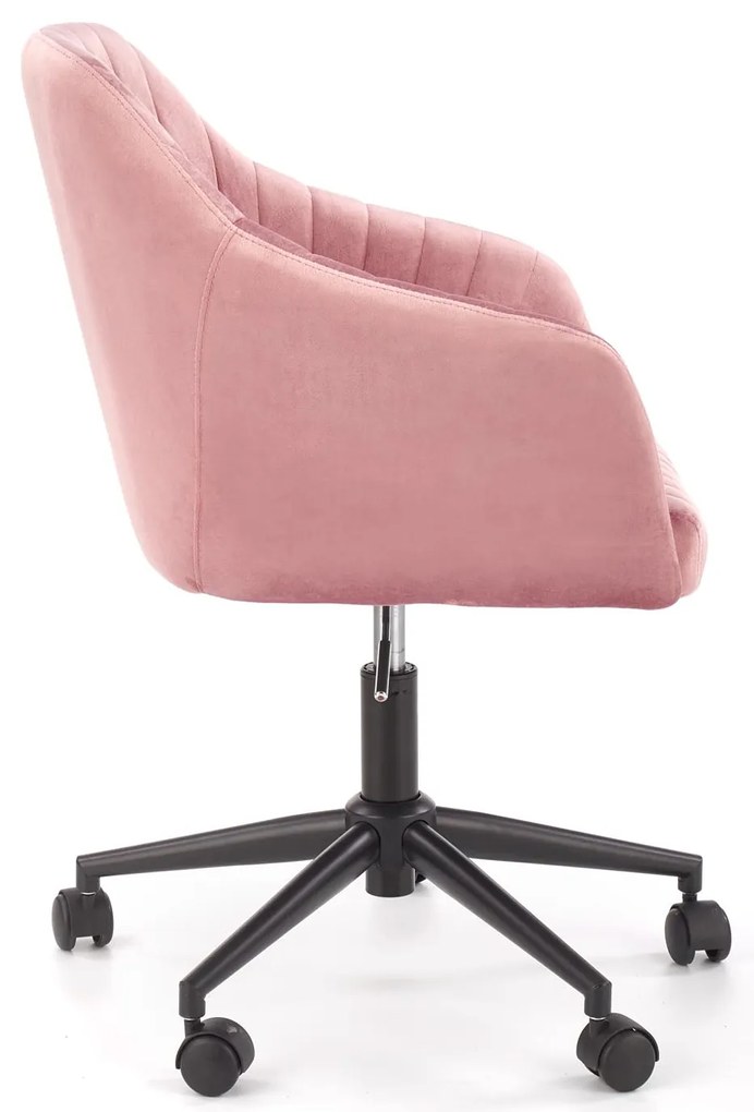 Ružová kancelárska stolička MARIBO VELVET