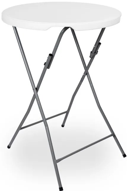 Skladací stolík GALA 80 cm biely